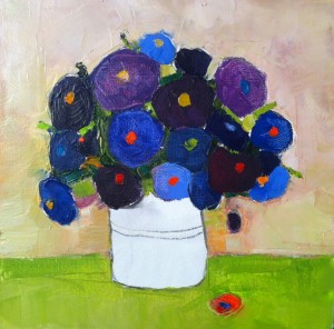 Blue poppy - 30x30 cm