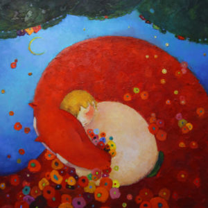 Dream with the red dragon - 100x100 cm - 2013