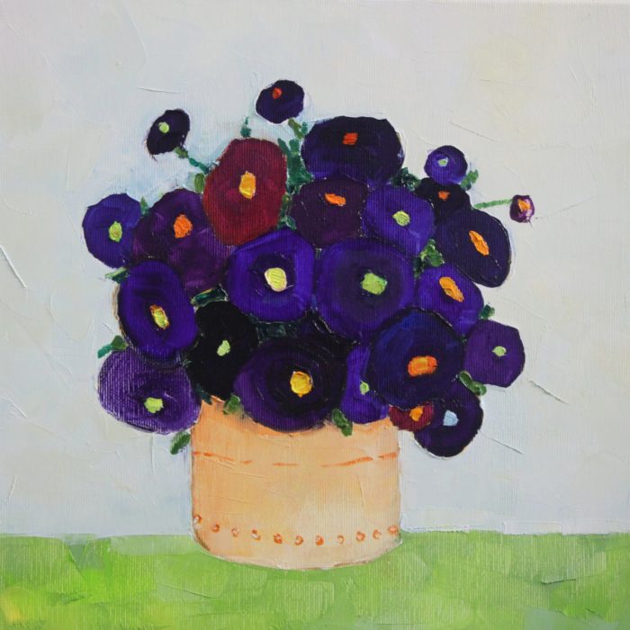 Purple flowers - 30x30 cm